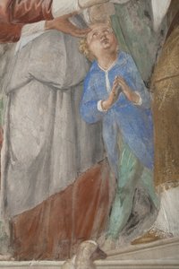 Lapsi, yksityiskohta teoksesta Jeesuksen esittely temppelissä, 1623-34. tekijältä Isidoro Bianchi
