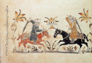 Afegiu 1886 f.135, càrrega de cavalleria de "Nihayat al-Sul" ("Un manual d