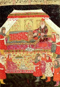 Haaremikohtaus, kuvitus "Shahnamasta" (Kuninkaiden kirja), kirjoittanut Abu