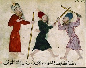 Miesten kaksintaistelu, Vanhasta Kairosta (Fostat), 910-1171. tekijältä Islamic School