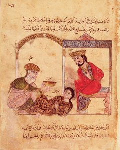 Ms.Arabe 3465 fol.78 Lääketieteellinen konsultaatio Kalilan ja Dimnan kirjasta tekijältä Islamic School
