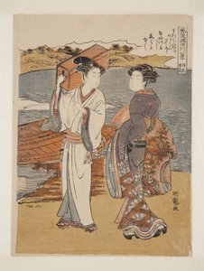 Selkeä sää Matsuchiyamassa (Matsuchiyama Seiran) (värillinen puupainatus) tekijältä Isoda Koryusai