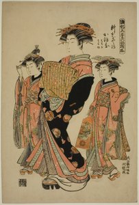 Shin-Kanayan Kaoru sarjasta "Models for Fashion: New Designs as Fresh as Young Leaves (Hinagata wakana no hatsu moyo)"