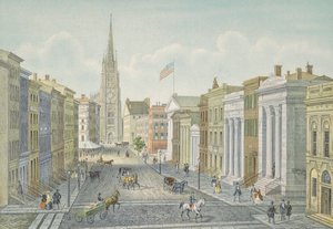 Wall Street, New York vuonna 1847.