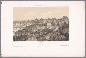 Näkymä Lavalille maasiltalta laava. Vue générale prize du Viaduc (nimi esineessä) Contemporary France (sarjan nimi) La France de nos jours (sarjan nimi esineellä)