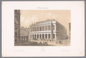 Näkymä Lyonin oopperatalolle Lyon. Le Grand Theatre (otsikko esineessä) Contemporary France (sarjan nimi) La France de nos jours (sarjan nimi esineellä)
