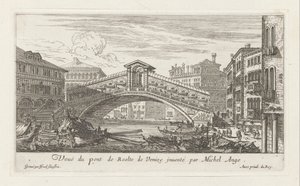 Vista da ponte Rialto e do Grande Canal, Veneza finlandesa tekijältä Israël Silvestre