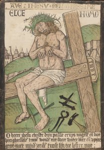 Albumi, jossa on kaksitoista kaiverrusta The Passionista, puupiirros Kristuksesta ihmisenä, 1400-luvun loppu. tekijältä Israhel van Meckenem