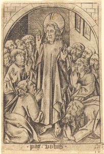 Kristus ilmestyy opetuslapsille, n. 1465. tekijältä Israhel van Meckenem