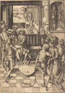 Kristus Pilatuksen edessä, n. 1480. tekijältä Israhel van Meckenem
