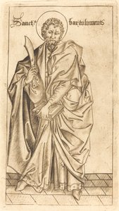 Pyhä Bartolomeus, n. 14701480. tekijältä Israhel van Meckenem
