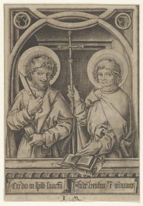 St. Bartholomew ja St. Philip, Apostoleista, 1435-1503. tekijältä Israhel van Meckenem