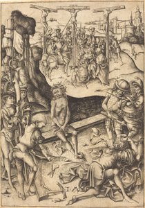 Ristiinnaulitseminen, n. 1480. tekijältä Israhel van Meckenem