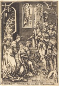 Lucretian kuolema, n. 15001503. tekijältä Israhel van Meckenem