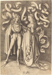 Ritari ja nainen, n. 14951503. tekijältä Israhel van Meckenem