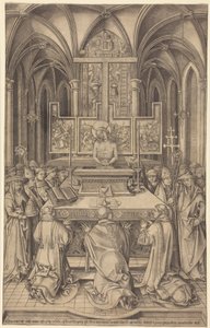 Pyhän Gregorian messu tekijältä Israhel van Meckenem