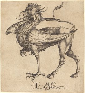 Griffin tekijältä Israhel van Meckenem after Martin Schongauer