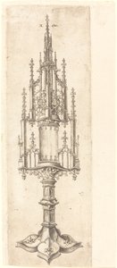 Goottilainen monstrance tekijältä Israhel van Meckenem after Master W with the Key