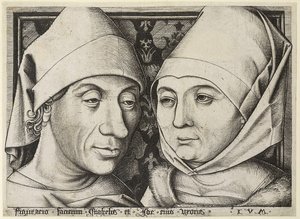 Omakuva vaimo Idan kanssa, n. 1490