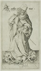 St. Anthony tekijältä Israhel van Meckenem the younger
