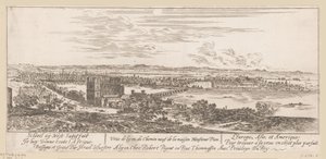 Näkymä Lyoniin herra Pionin talosta Veue de Lyon du Chemin neuf de la maison Monsieur Pion (otsikko esineessä)