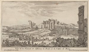 Näkymä Navicule St. Estienne le Rondille ja Colosseumille Roomassa tekijältä Israël Silvestre