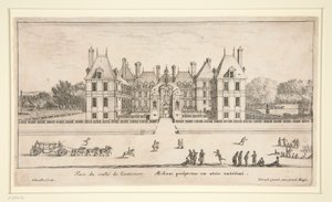 Näkymä Chateau Liencourt: Forecourt tekijältä Israël Silvestre