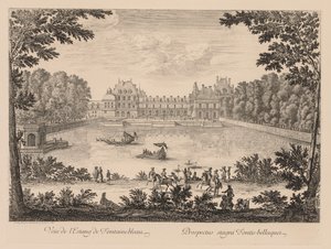 Näkymä Etang de Fontainebleaulle, 1666. tekijältä Israël Silvestre