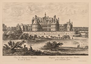 Näkymä Château de Chambordille, sisäänkäynnin puolelta, 1678.