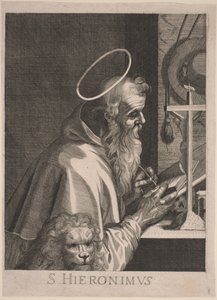 Pyhä Jerome tekijältä Italian 17th Century, after Aegidius Sadeler II