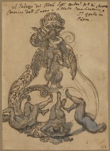Door Knocker Zeus Vanguishing Giantsin kanssa tekijältä Italian 17th Century or Italian 18th Century
