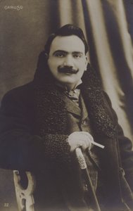 Enrico Caruso, italialainen oopperalaulaja (m/w kuva) tekijältä Italian Photographer