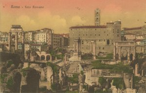 Forum Romanum, Rooma. Postikortti lähetetty 1913 tekijältä Italian Photographer