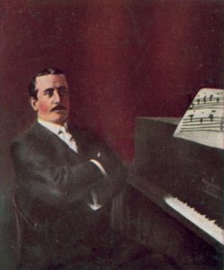 Giacomo Puccini, italialainen säveltäjä (värillinen kuva) tekijältä Italian Photographer