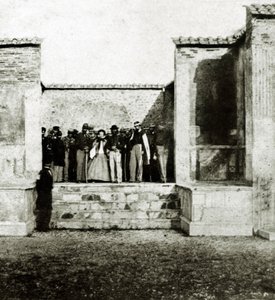 Giuseppe Garibaldi Giuseppe Fiorellin kanssa vierailulla Pompejissa tekijältä Italian Photographer