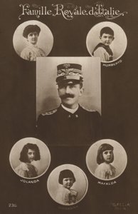 Kuningas Victor Emmanuel II ja hänen perheensä (m/w kuva) tekijältä Italian Photographer