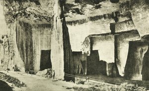 Latomia del Paradiso tai dei Cordari (s/w valokuva) tekijältä Italian Photographer