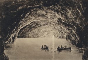 Napoli: Capri, Blue Grotto (b/w kuva)