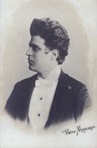 Pietro Mascagni, italialainen säveltäjä oopperan Cavalleria Rusticana (b / v kuva) tekijältä Italian Photographer