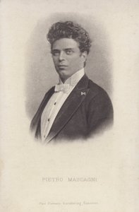 Pietro Mascagni, italialainen säveltäjä oopperan Cavalleria Rusticana (b / v kuva) tekijältä Italian Photographer