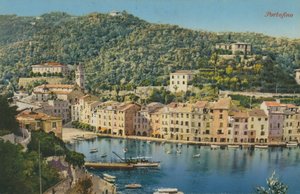 Portofino, Italia. Postikortti lähetetty 1913.