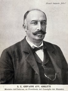 Italian poliitikon Giovanni Giolitti (1842-1928) muotokuva. tekijältä Italian Photographer