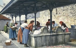 San Remo, Italia, naiset pesevät vaatteita tekijältä Italian Photographer