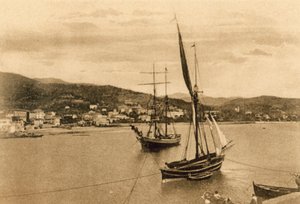Sanremo, huviloita ja hotelleja itään (b/w kuva) tekijältä Italian Photographer