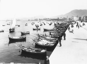 Palermon satama, Sisilia, noin 1920 tekijältä Italian Photographer