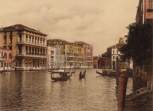 Venezia / Venetsia: Browning (värillinen kuva): Canal Grande e Palazzo Browning (värillinen kuva) tekijältä Italian Photographer