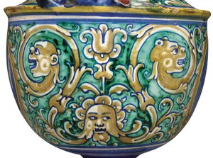 Deruta maiolica kaksikahvainen maljakko, n. 1525-50 tekijältä Italian School