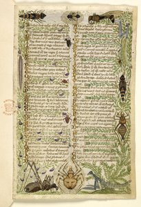 Lisää MS 28841 f.006r Lehdet proosakäsityksestä seitsemästä paheesta ja säe tapahtumista Sisilian historiasta Fredrik II:n ajalta, kirjoittanut Cocharelli, n. 1330-1340 tekijältä Italian School