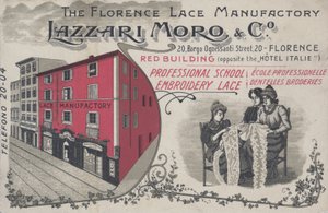 Mainos Lazzari Moro & Co -pitsistä, Firenze; Italia (väri litho) tekijältä Italian School