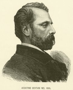 Agostino Bertani vuonna 1860 (kaiverrus) tekijältä Italian School
